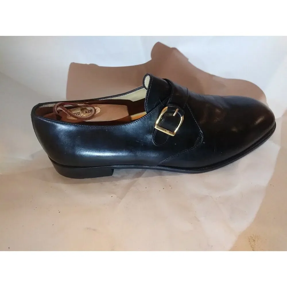 Alfani Black Leather Monk Straps Men’s Dressing Shoes Size 13M - Picture 3 of 10